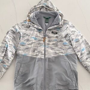 L.L. Bean Gray and Blue Camo Jacket